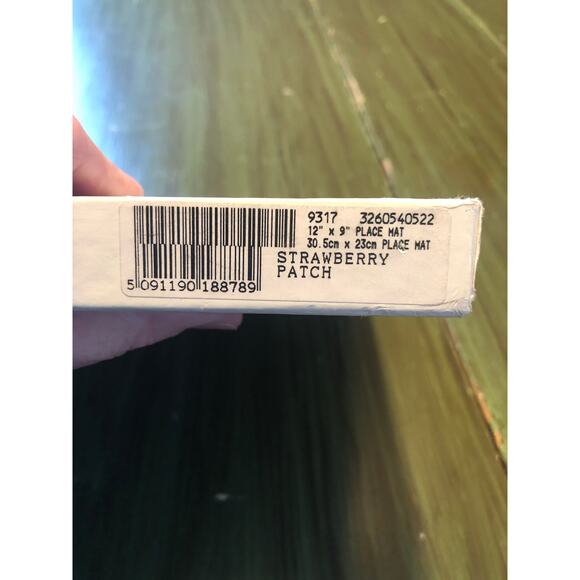 English Life Vintage Cork Backed 12"x9" Placemats Strawberry Patch Qty 4 - Picture 3 of 8